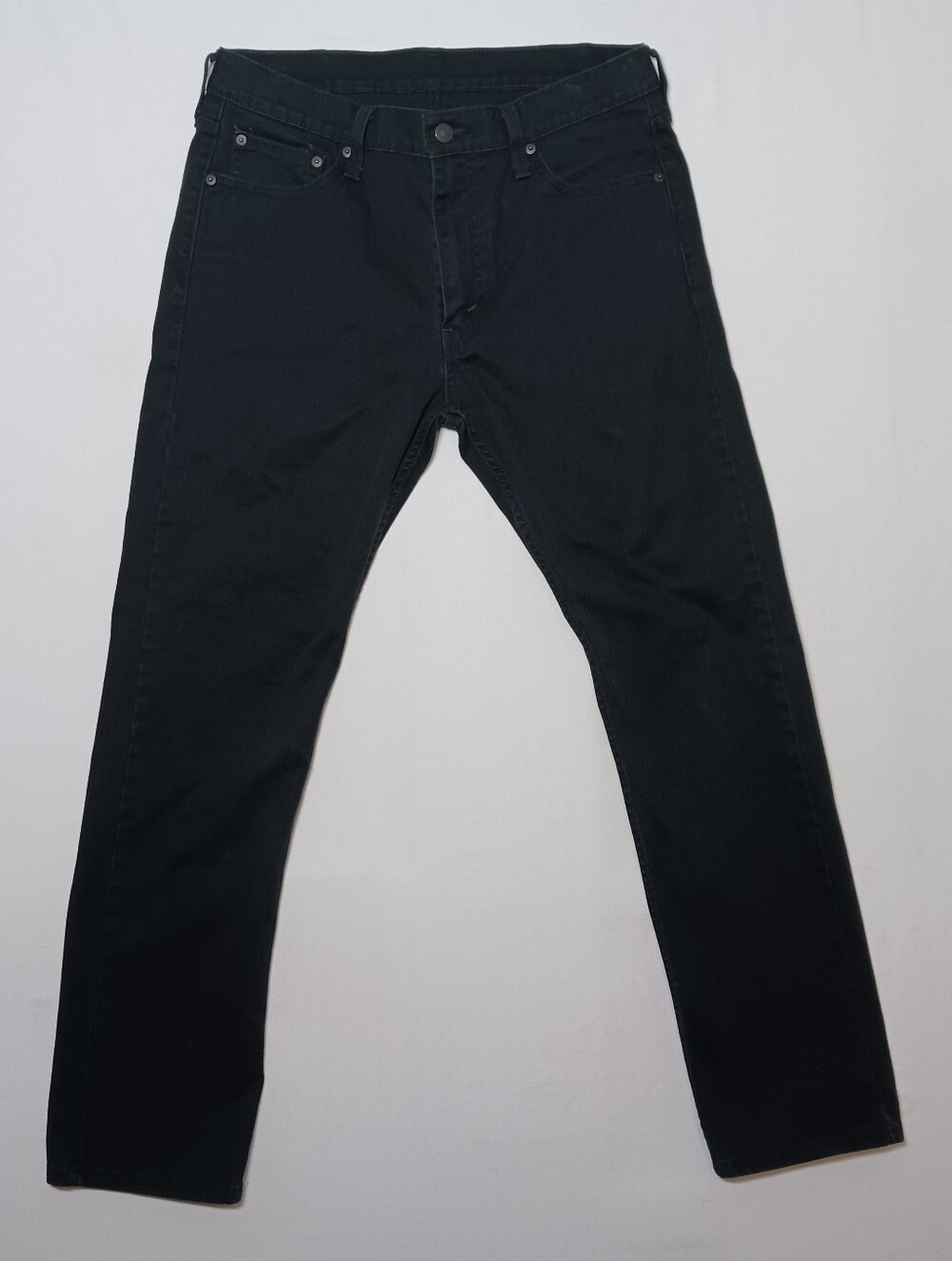 Levi's 513 Mens Slim Straight Jeans 33X32 Black Stretch Denim